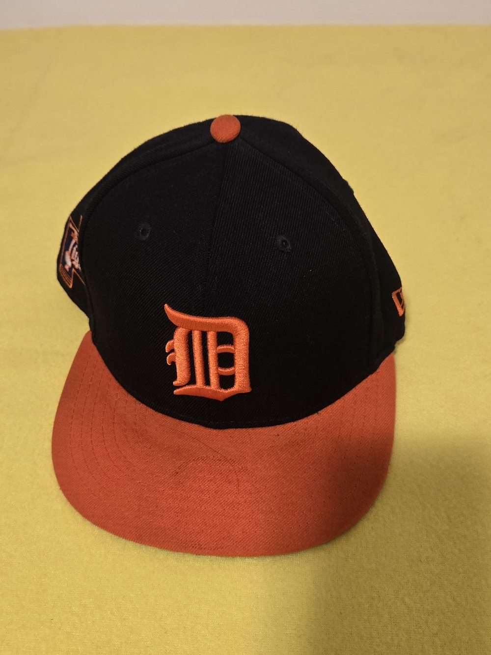 New Era Black and Orange Detroit D Embroidered Baseball Cap